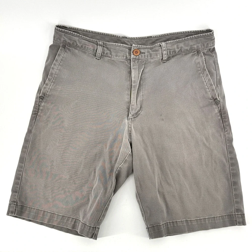 Tommy Bahama Boracay Flat Front Shorts Mens 32 Fog Gray 9.5 Inseam